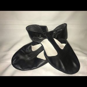 Split Sole Jazz Shoe (black and tan)